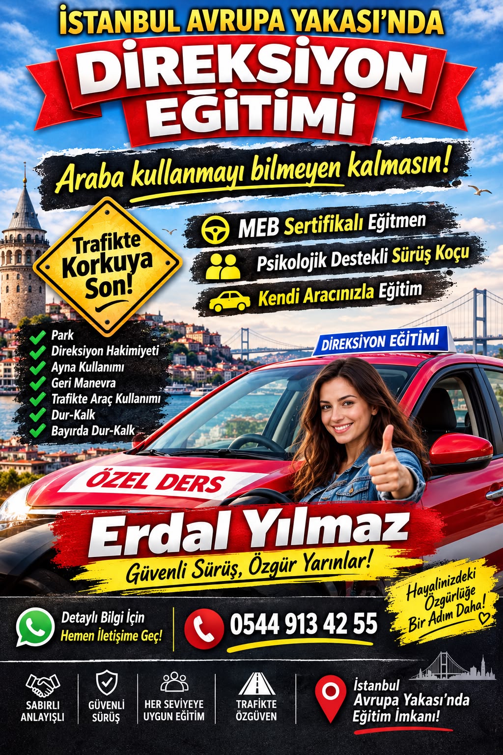 kadınlara özel direksiyon dersi