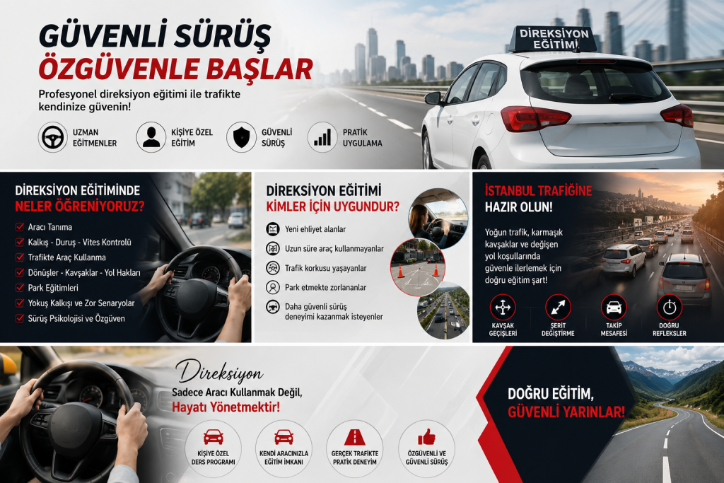 Direksiyon Eğitimi Neden Önemlidir? Güvenli ve Özgüvenli Araç Kullanmanın İlk Adımı